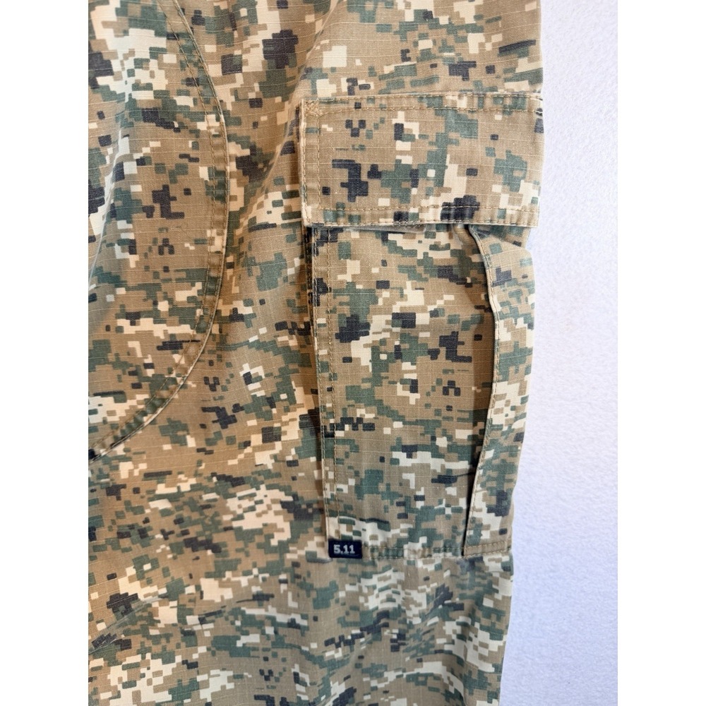 511 Tactical Pants Men Large Woodland Digital Camo Cargo 74003 Ripstop Knee Pads - Picture 5 of 10